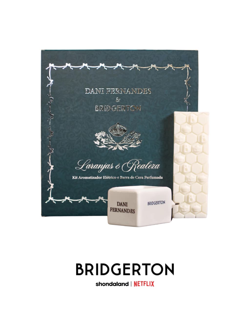 Kit Wax Melt com Difusor Elétrico Laranjas & Realeza | Dani Fernandes & Bridgerton