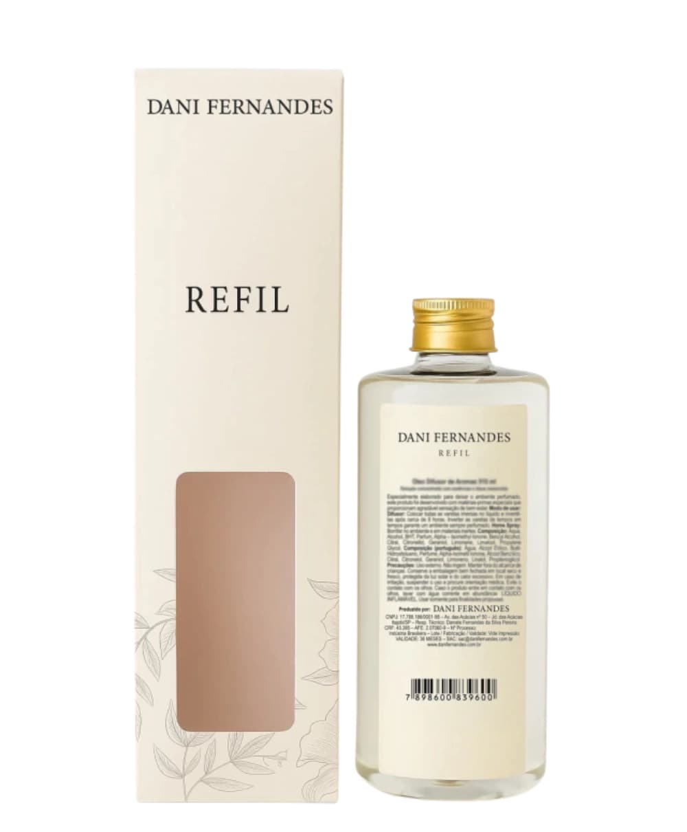Refil de Difusor Aroma Tênue 510ml Óleo Dani Fernandes