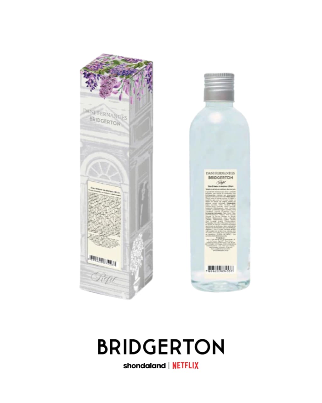 Refil de Difusor de Aromas 250ml Peônias & Chás | Dani Fernandes & Bridgerton
