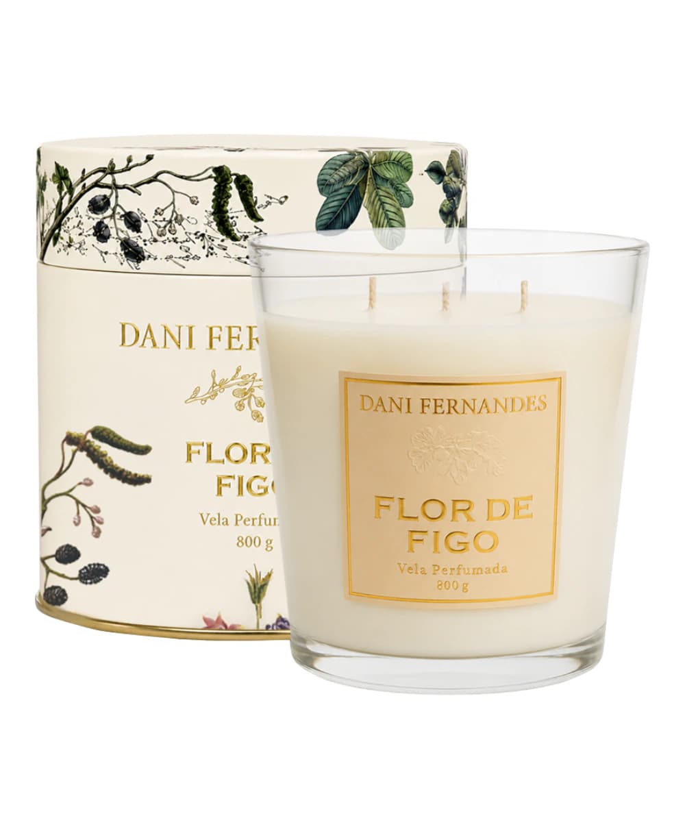 Vela Perfumada Flor De Figo 800g | Dani Fernandes